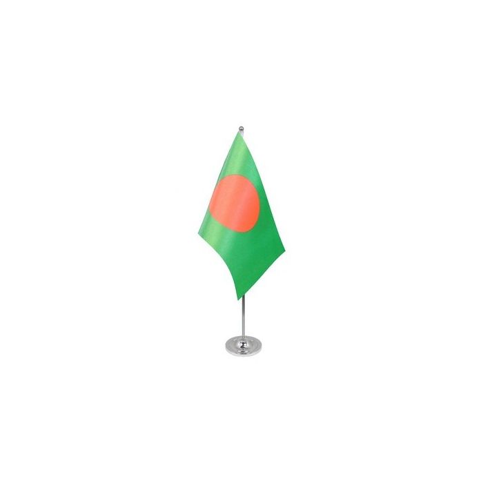 Bangladesh Satin Table Flag – 9x6in (22.5 x 15 cm)