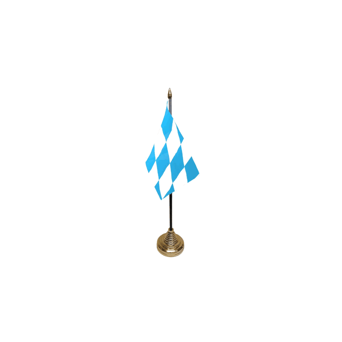 Bavaria no Crest Table Flag – 6x4in (15 x 10 cm)