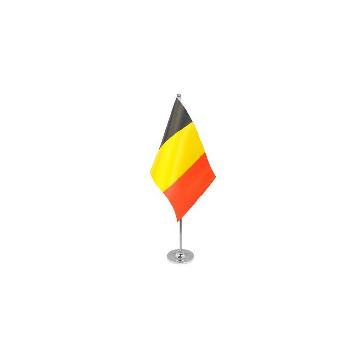 Belgium Satin Table Flag – 9x6in (22.5 x 15 cm)