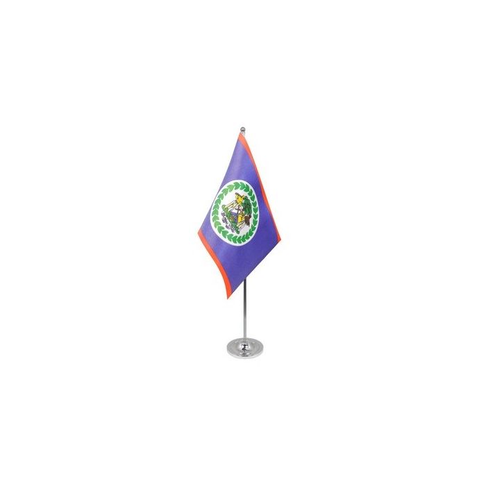 Belize Satin Table Flag – 9x6in (22.5 x 15 cm)