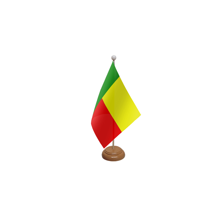 Benin Large Wooden Table Flag – 18x12in (45 x 30 cm)