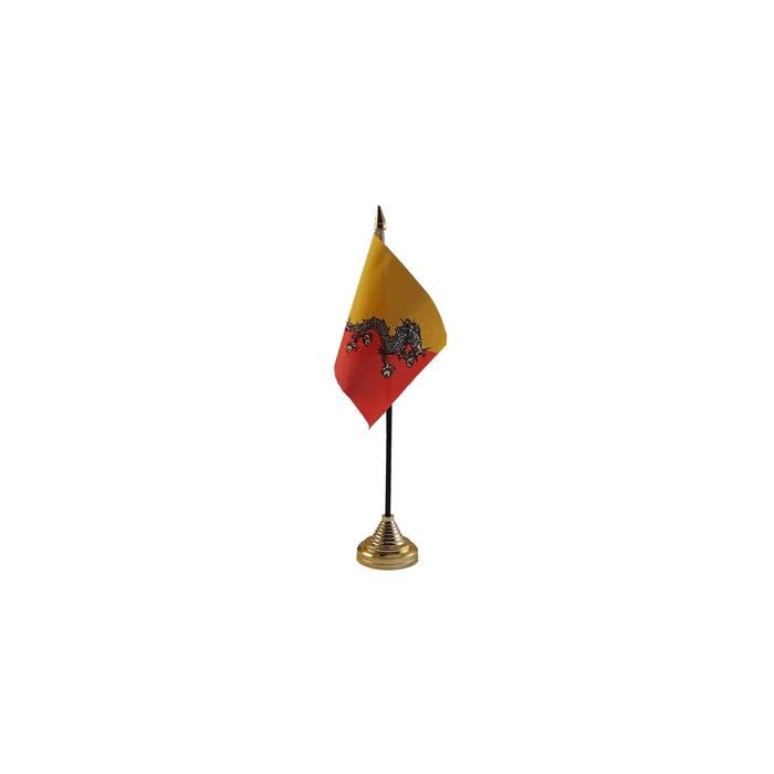 Bhutan Table Flag – 6x4in (15 x 10 cm)