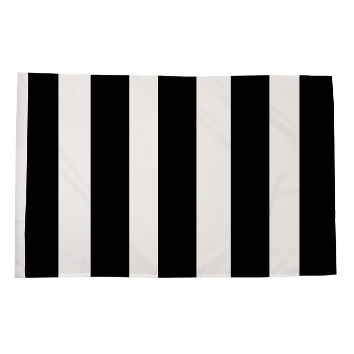 Black and White Striped Flag (Sleeved)