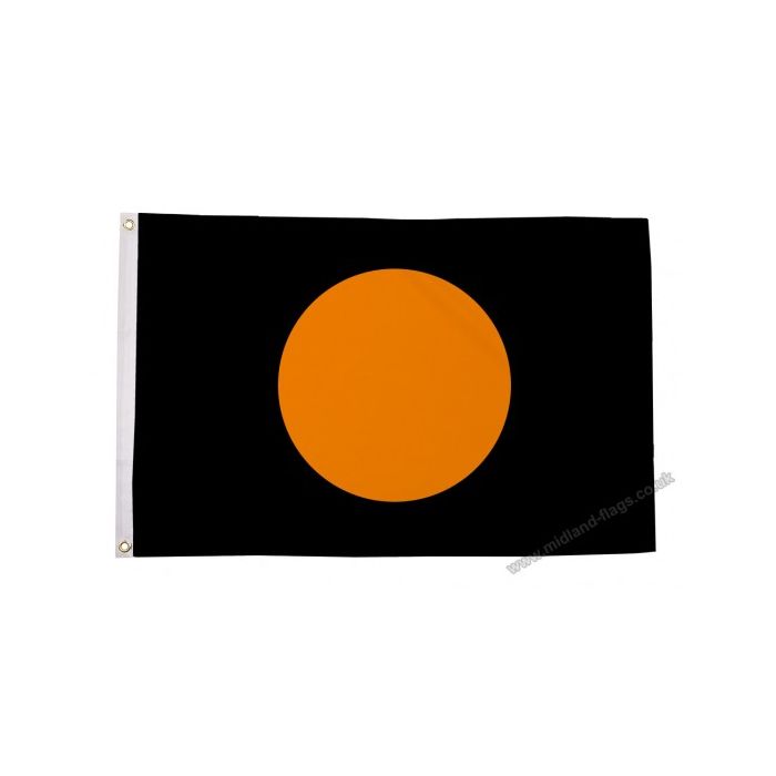 Black with Orange Circle Flag