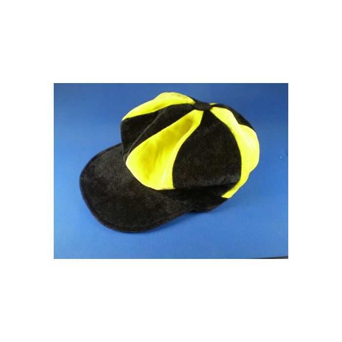Black and Yellow Flat Cap