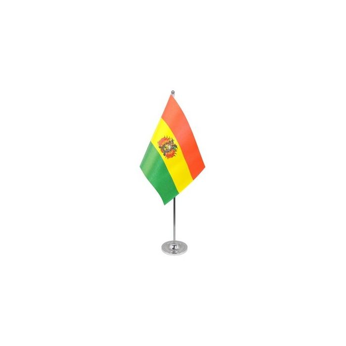 Bolivia Satin Table Flag – 9x6in (22.5 x 15 cm)