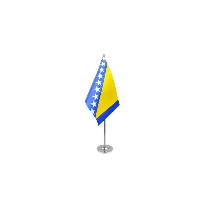 Bosnia and Herzegovina Satin Table Flag – 9x6in (22.5 x 15 cm)