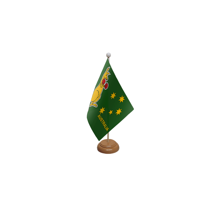 Boxing Kangaroo Large Wooden Table Flag – 18x12in (45 x 30 cm)