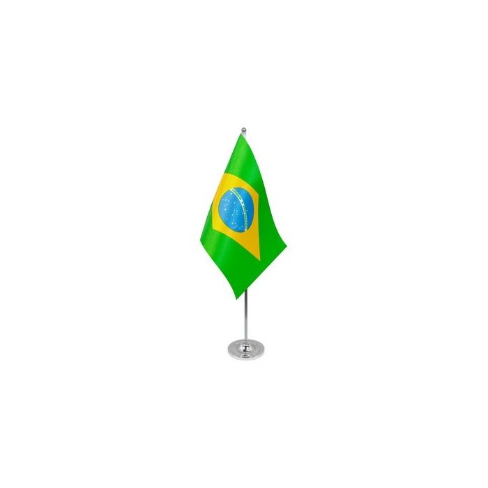 Brazil Satin Table Flag – 9x6in (22.5 x 15 cm)