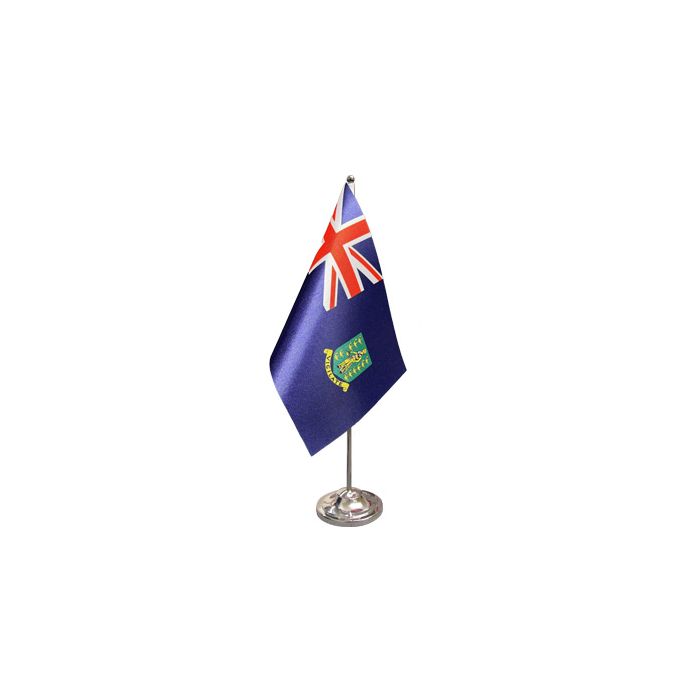 British Virgin Islands Satin Table Flag – 9x6in (22.5 x 15 cm)
