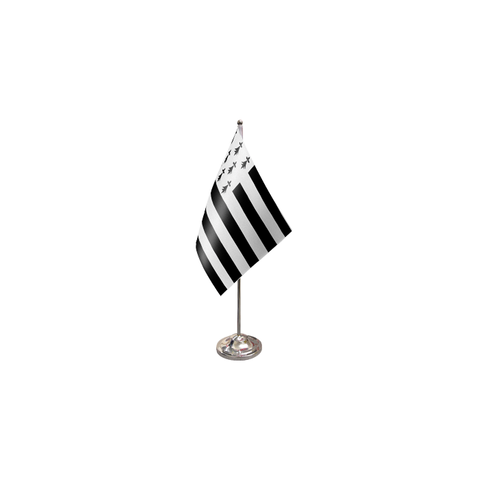 Brittany Satin Table Flag – 9x6in (22.5 x 15 cm)