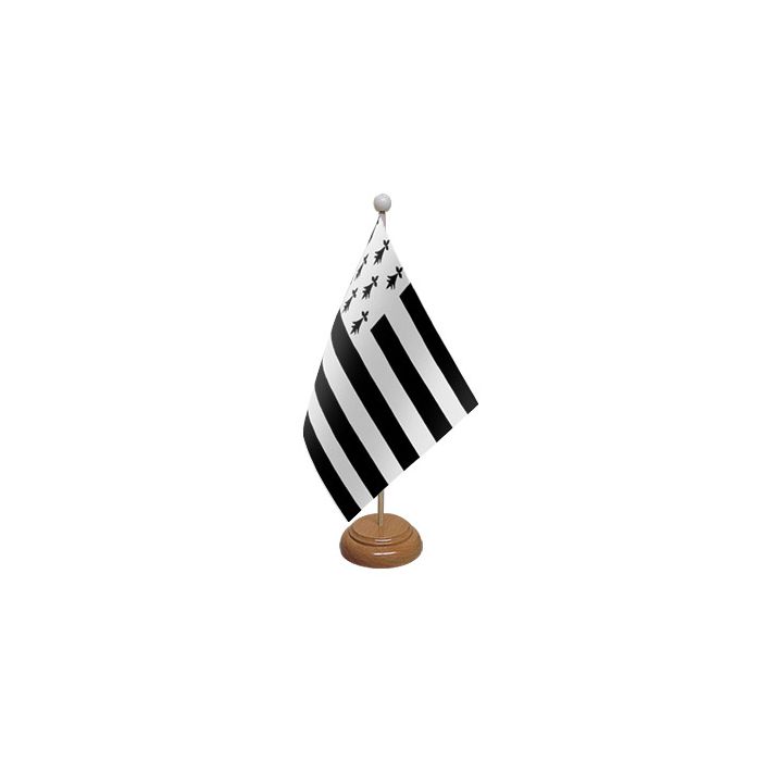 Brittany Large Wooden Table Flag – 18x12in (45 x 30 cm)