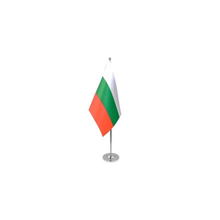Bulgaria Satin Table Flag – 9x6in (22.5 x 15 cm)