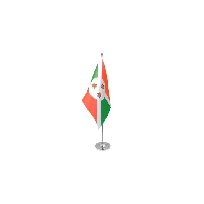 Burundi Satin Table Flag – 9x6in (22.5 x 15 cm)
