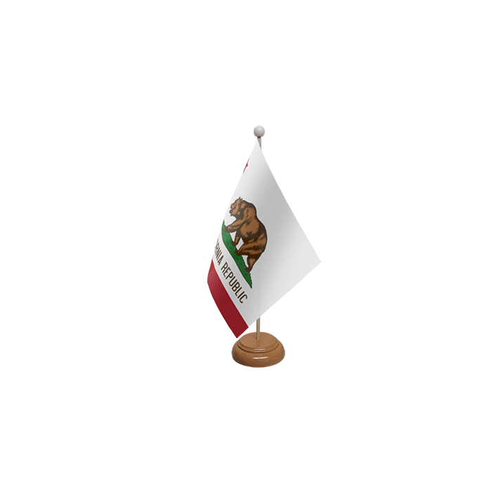 California Wooden Table Flag – 9x6in (22.5 x 15 cm)