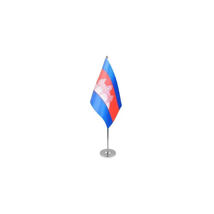 Cambodia Satin Table Flag – 9x6in (22.5 x 15 cm)