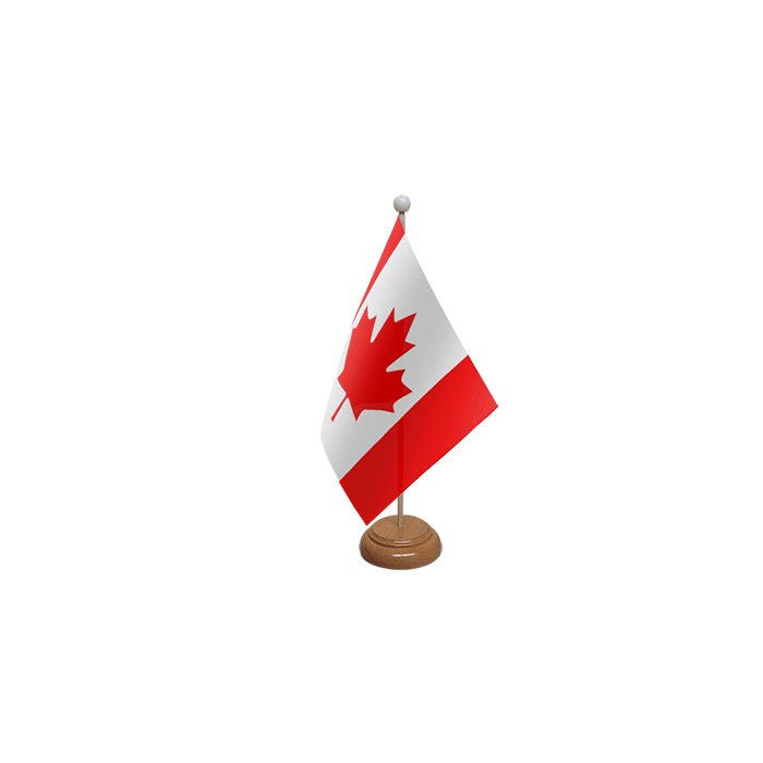 Canada Large Wooden Table Flag – 18x12in (45 x 30 cm)