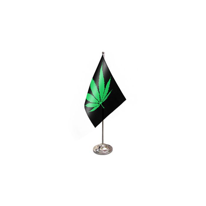 Cannabis Satin Table Flag – 9x6in (22.5 x 15 cm)
