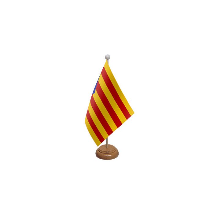 Catalan Independence (Estelada) Large Wooden Table Flag – 18x12in (45 x 30 cm)
