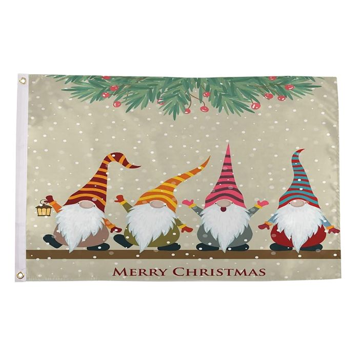 Christmas Gnomes Flag