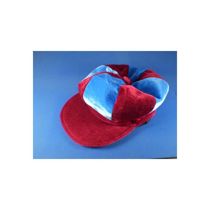 Claret and Sky Blue Flat Cap