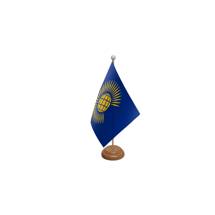 Commonwealth (New) Large Wooden Table Flag – 18x12in (45 x 30 cm)
