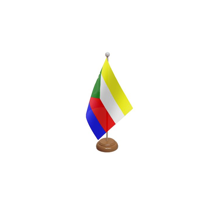 Comoros Large Wooden Table Flag – 18x12in (45 x 30 cm)