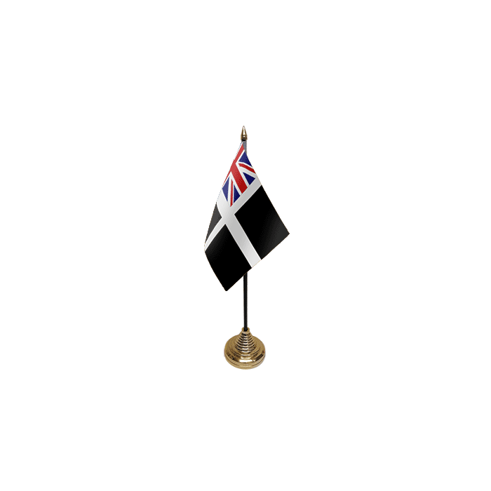 Cornwall Ensign Table Flag – 6x4in (15 x 10 cm)