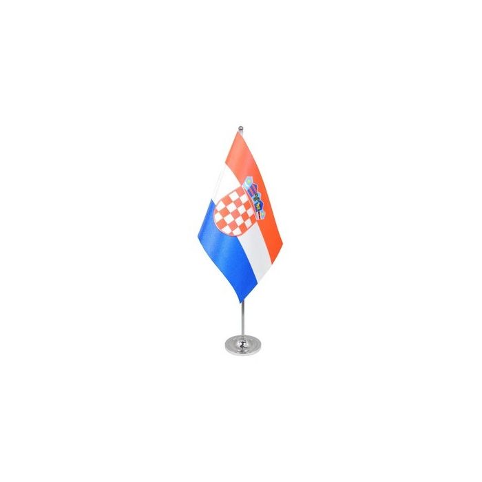 Croatia Satin Table Flag – 9x6in (22.5 x 15 cm)