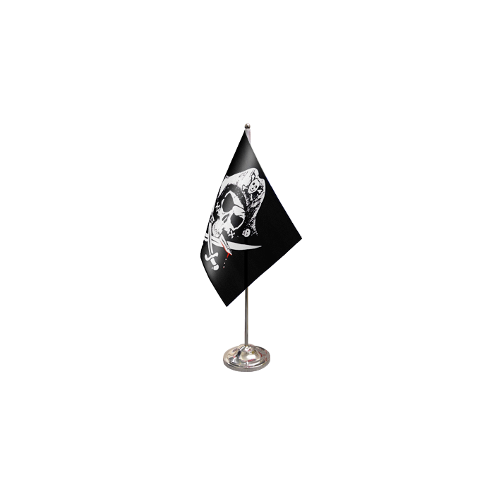 Crossed Sabres Satin Table Flag – 9x6in (22.5 x 15 cm)