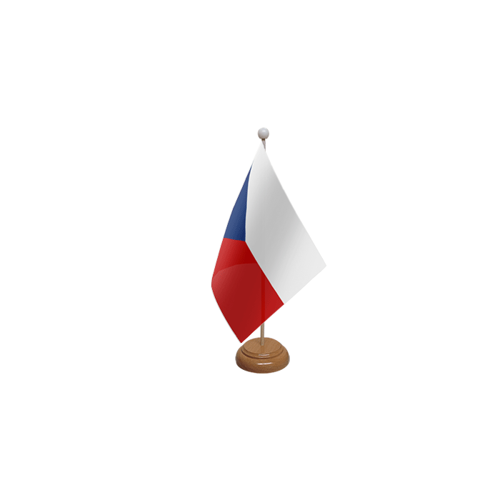 Czech Republic Large Wooden Table Flag – 18x12in (45 x 30 cm)