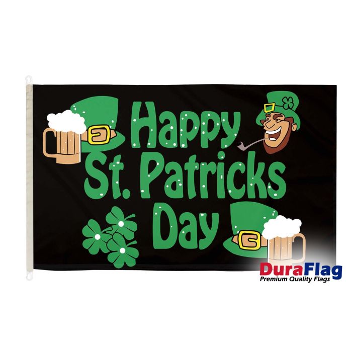 Happy St Patricks Day (Black) DuraFlag