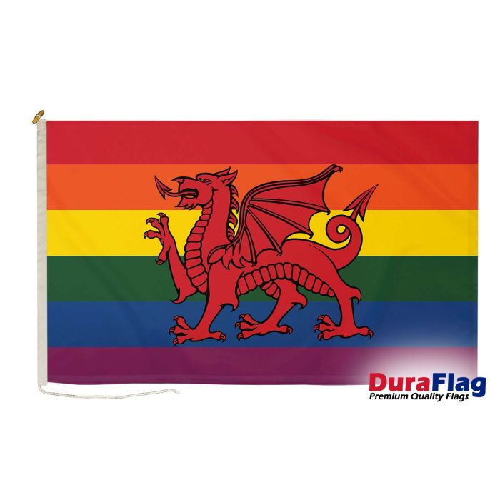Rainbow Welsh Dragon DuraFlag