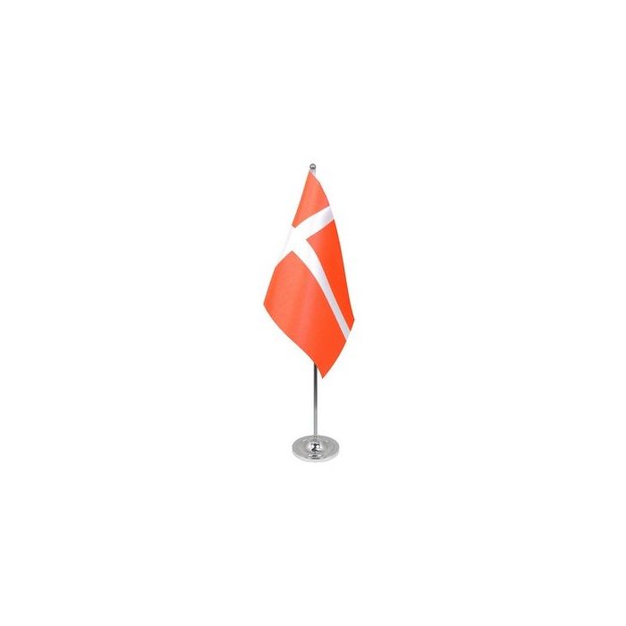 Denmark Satin Table Flag – 9x6in (22.5 x 15 cm)