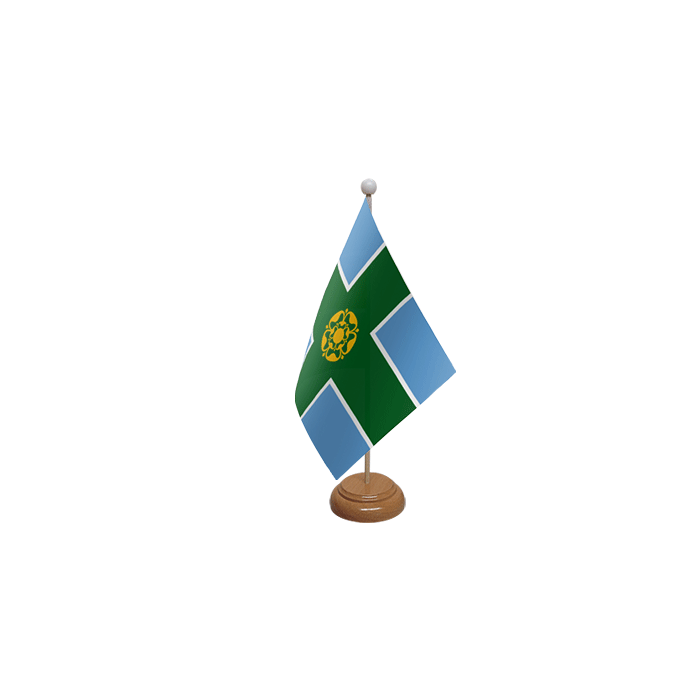 Derbyshire Large Wooden Table Flag – 18x12in (45 x 30 cm)