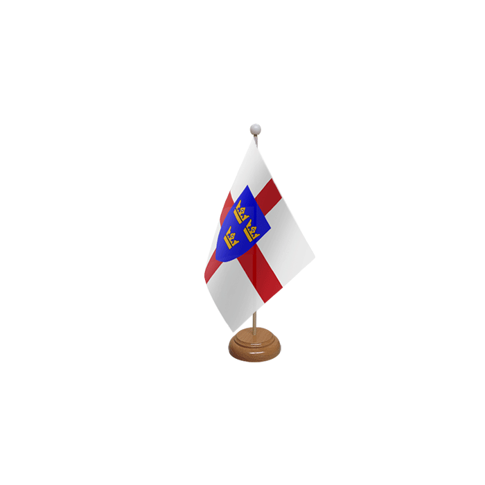 East Anglia Wooden Table Flag – 9x6in (22.5 x 15 cm)