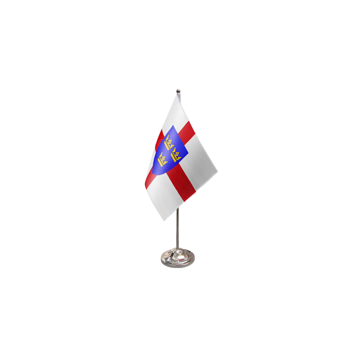 East Anglia Satin Table Flag – 9x6in (22.5 x 15 cm)