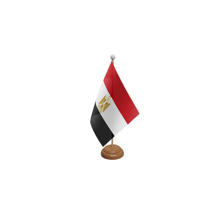 Egypt Large Wooden Table Flag – 18x12in (45 x 30 cm)