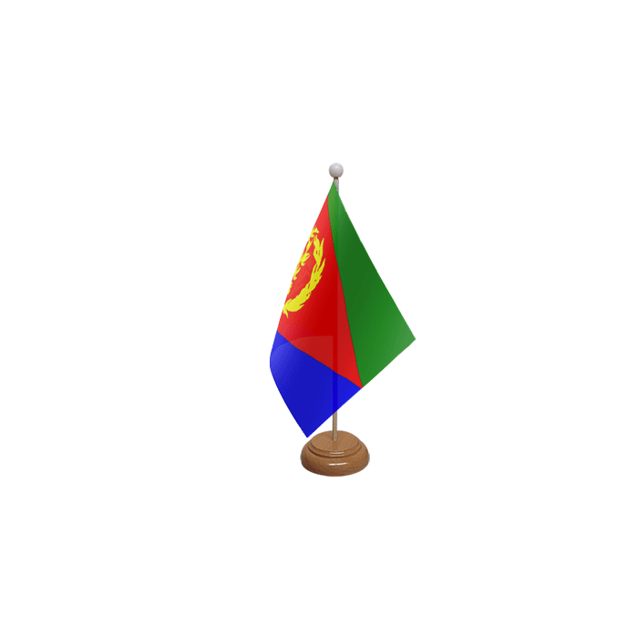 Eritrea Large Wooden Table Flag – 18x12in (45 x 30 cm)