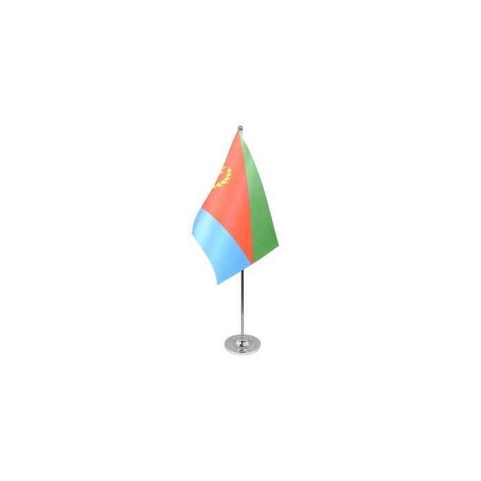 Eritrea Satin Table Flag – 9x6in (22.5 x 15 cm)