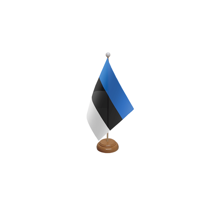 Estonia Large Wooden Table Flag – 18x12in (45 x 30 cm)