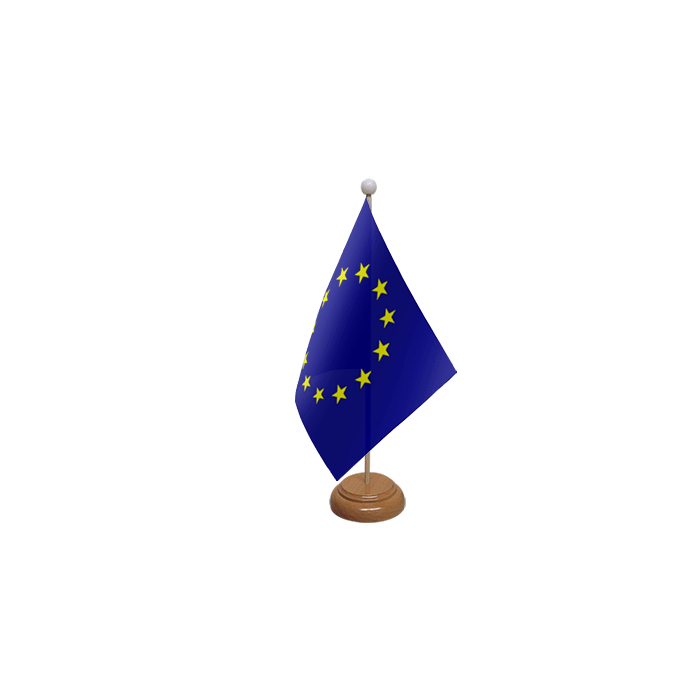 European Union (EU) Wooden Table Flag – 9x6in (22.5 x 15 cm)