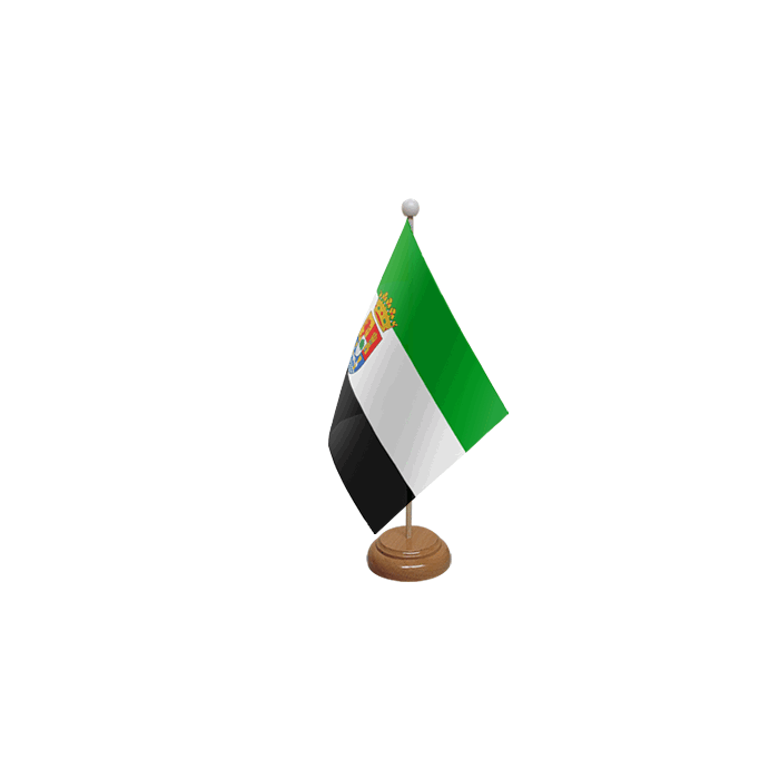 Extremadura Wooden Table Flag – 9x6in (22.5 x 15 cm)