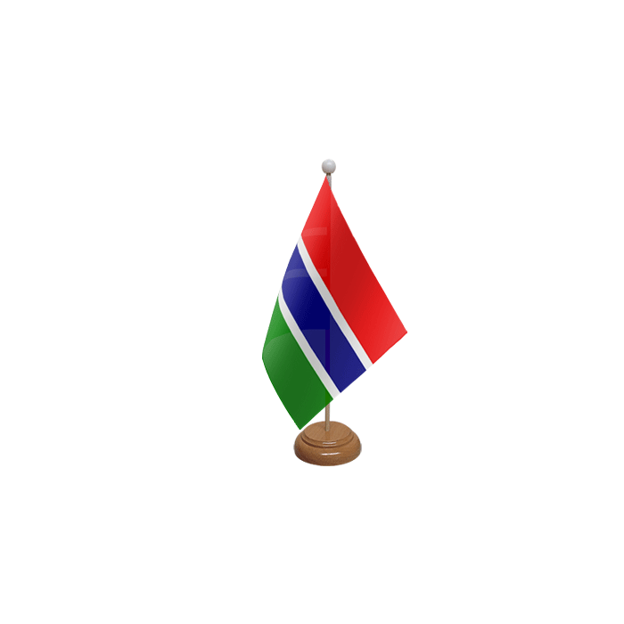 Gambia Large Wooden Table Flag – 18x12in (45 x 30 cm)