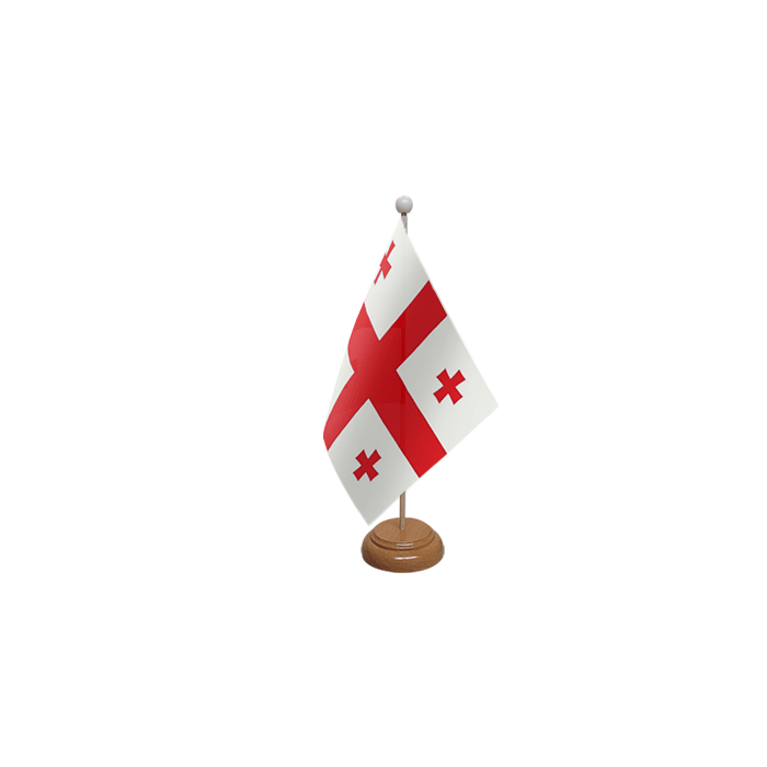 Georgia Republic New Large Wooden Table Flag – 18x12in (45 x 30 cm)
