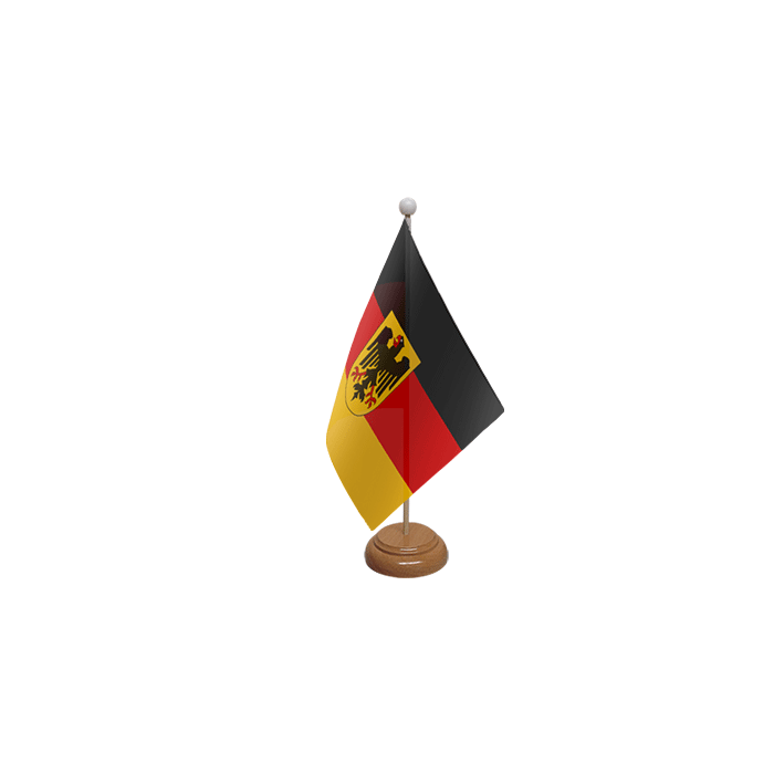 Germany Crest Large Wooden Table Flag – 18x12in (45 x 30 cm)