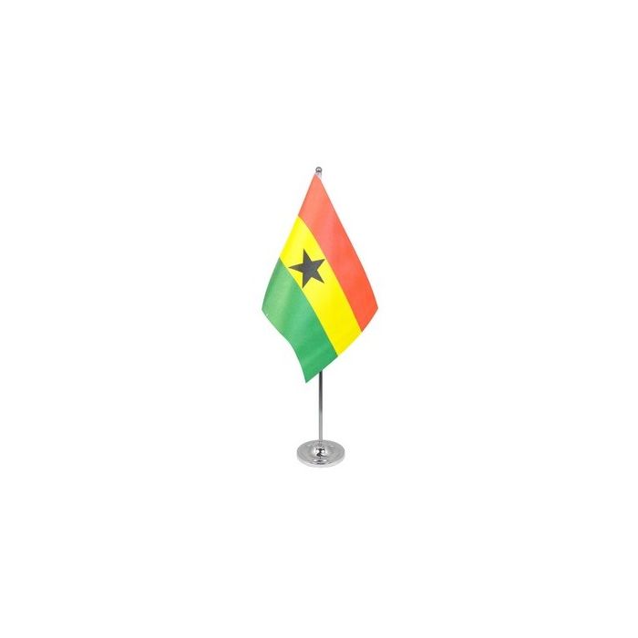 Ghana Satin Table Flag – 9x6in (22.5 x 15 cm)