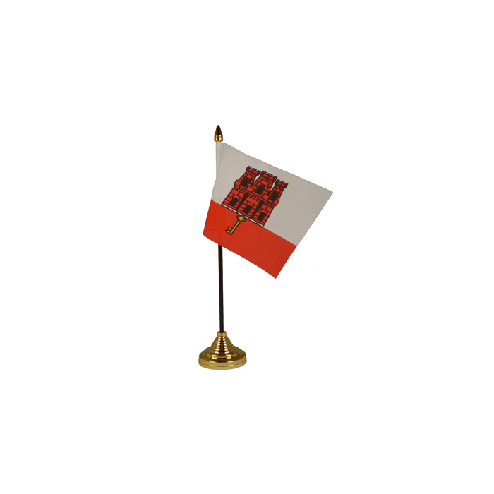 Gibraltar Table Flag – 6x4in (15 x 10 cm)