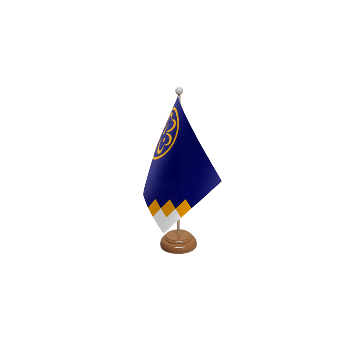 Girl Guides Large Wooden Table Flag – 18x12in (45 x 30 cm)