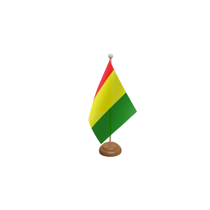 Guinea Large Wooden Table Flag – 18x12in (45 x 30 cm)